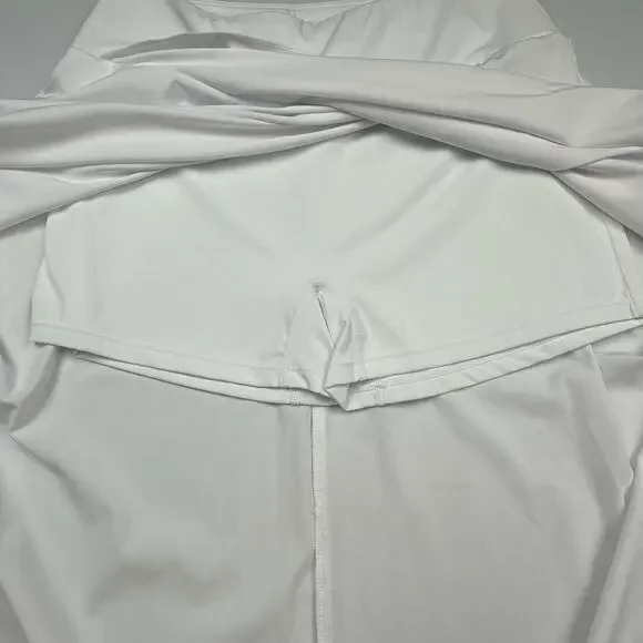 Halara Skirt Womens Medium White Breezeful High Low Ruffle Flowy Quick Dry Maxi - Picture 7 of 14